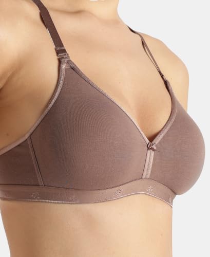 Image of Jockey 1581 Women Wirefree Non Padded Super Combed Cotton Elastane Stretch Everyday Bra with Ultrasoft and Durable Underband