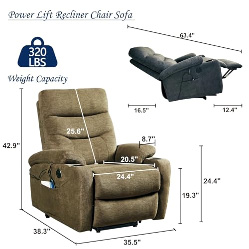 Sillón eléctrico reclinable con reposapiés extendido miniatura 2