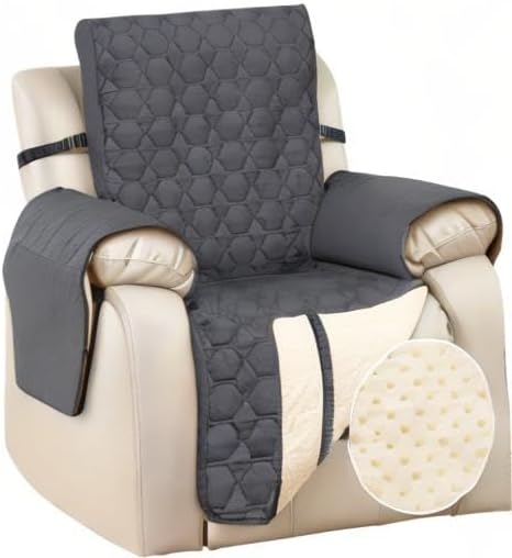 Miniatura 8 de Funda impermeable para silla reclinable, funda antideslizante para sofá reclinable, protector de muebles, funda de sofá lavable para perros y niños,