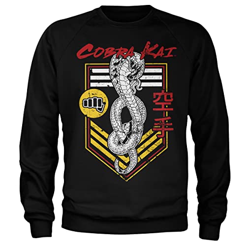 Sweat Cobra Kai officiel noir Punch Patch le cadeau parfait pour fan