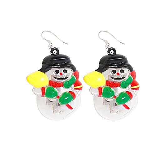 ハンドイヤリング クリスマス パーティー イヤリング クリスマス ツリー 夜光 イヤリング ライトアップ 電球 イヤリング LED 電球 クリスマス イヤリング 点滅 ネックレス クリスマス ホリデー パーティー 記念品 20gイヤリングスタッド (B,