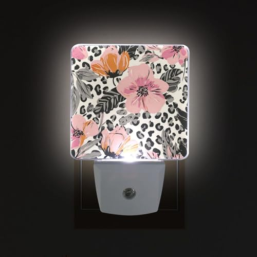 Lámpara de noche con sensor LED rosa y naranja miniatura 2