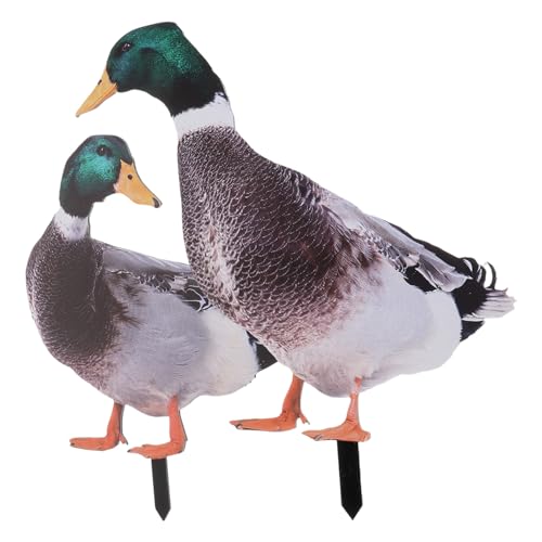 Gatuida 2 pezzi Statue Anatra in Acrilico Sculture Decorative Realistiche per e Cortile Resistente e Liscia per Decorazioni Esterne e Festività