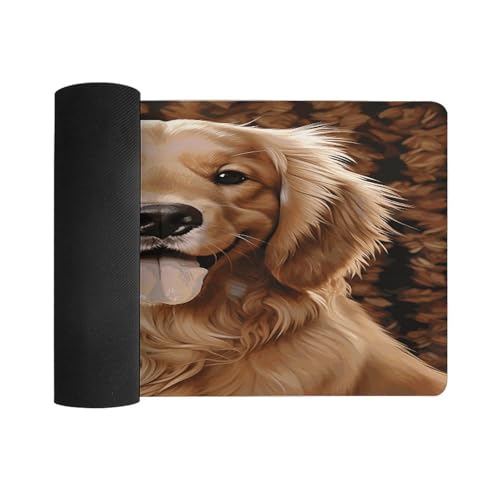 Cute Golden Retriever Pad Ratón Grande Antideslizante miniatura 3
