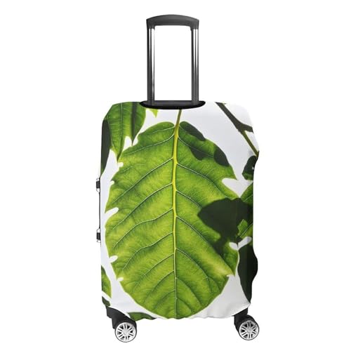 Green Leaves Pattern Printed Luggage Cover Protector, Fits 18-32 Inch Luggage4