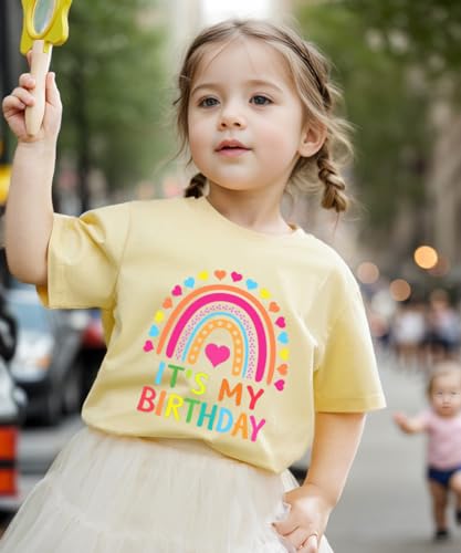 Birthday Girl Shirt 2nd 3rd 4th 5th 6th 7th Girls Birthday Tshirts Cotton Short Sleeve Tee Tops Outfit2