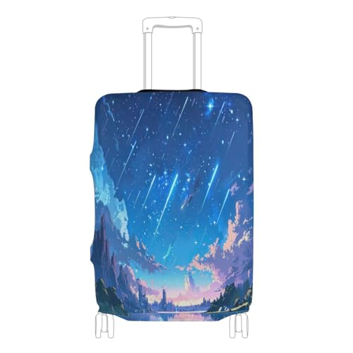 Joisal Anime Dreamy Shooting Stars Suit Case Cover Fit 18-32 Inch Suitcase Protector Cover Tsa Approved, Luggage Markers for Easy Identification
