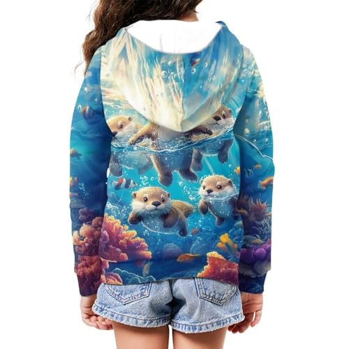 DISNIMO Zip Up Hoodie Sweatshirt for Girls Zipper Jacket Boys Lightweight Fall Coat Long Sleeve Pullover Top Casual Outfits2