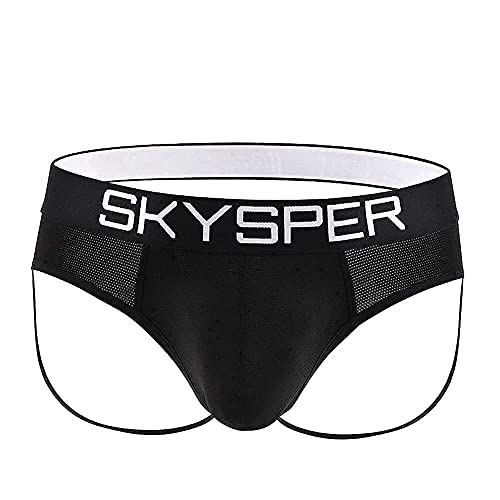 SKYSPER Men's Jockstrap Underwear, Athletic Supporters Jock Straps Male Underwear for Men - Thumbnail 2