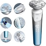 Shaver for Men Electric Razor Rotary Shavers 3D Floating Cutter Head 1 Hour Fast Charge Waterproof IPX7 Type-C Power Port LED Display Wet & Dry X3 Series Gift for Dad Husband Boy Friends