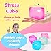 3pack Stress Cube Squishy Stress Balls for Adults Kids Fidget Toy for Your Best Mellow and Chill -Ice Cubes-Square Shape with Filling in Pink Purple Blue (3pcs Cube )