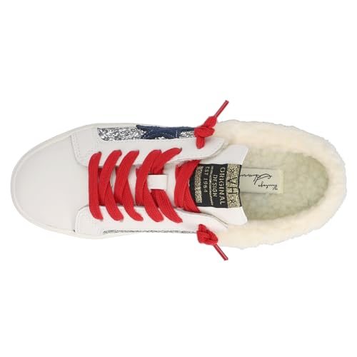 VINTAGE HAVANA Womens Hearty Winter Glitter Slip On Sneakers Shoes Casual - Silver4