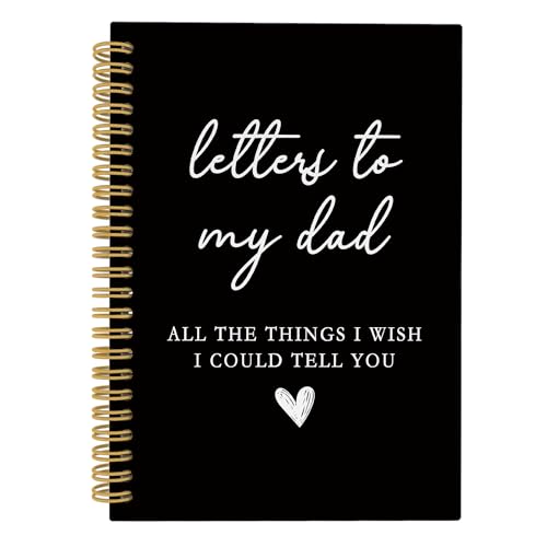 CUANFDDSF Dad Memorial Gift Notebook, Loss of Father Dad Remembrance Sympathy Gift Bereavement Journal Notebook, Letters to My Dad Hardcover Writing Spiral Notebooks 5.5x8.7 Inch