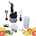Batidora De Mano De Inmersión Eléctrica Juego De Batidora Inteligente De 2 Velocidades con Cubeta Cortadora De Verduras Kit De Preparación De Alimentos 6 En 1 Mango Ergonómico Diseñado Sin BPA 450W