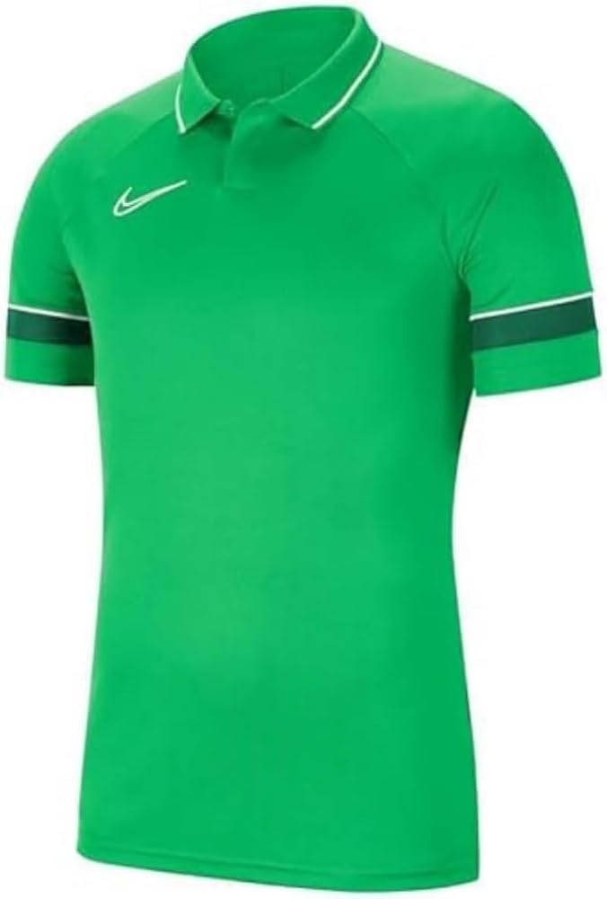 Nike Mens Dri-fit Academy Polo Shirt, Lt Green Spark/White, S EU