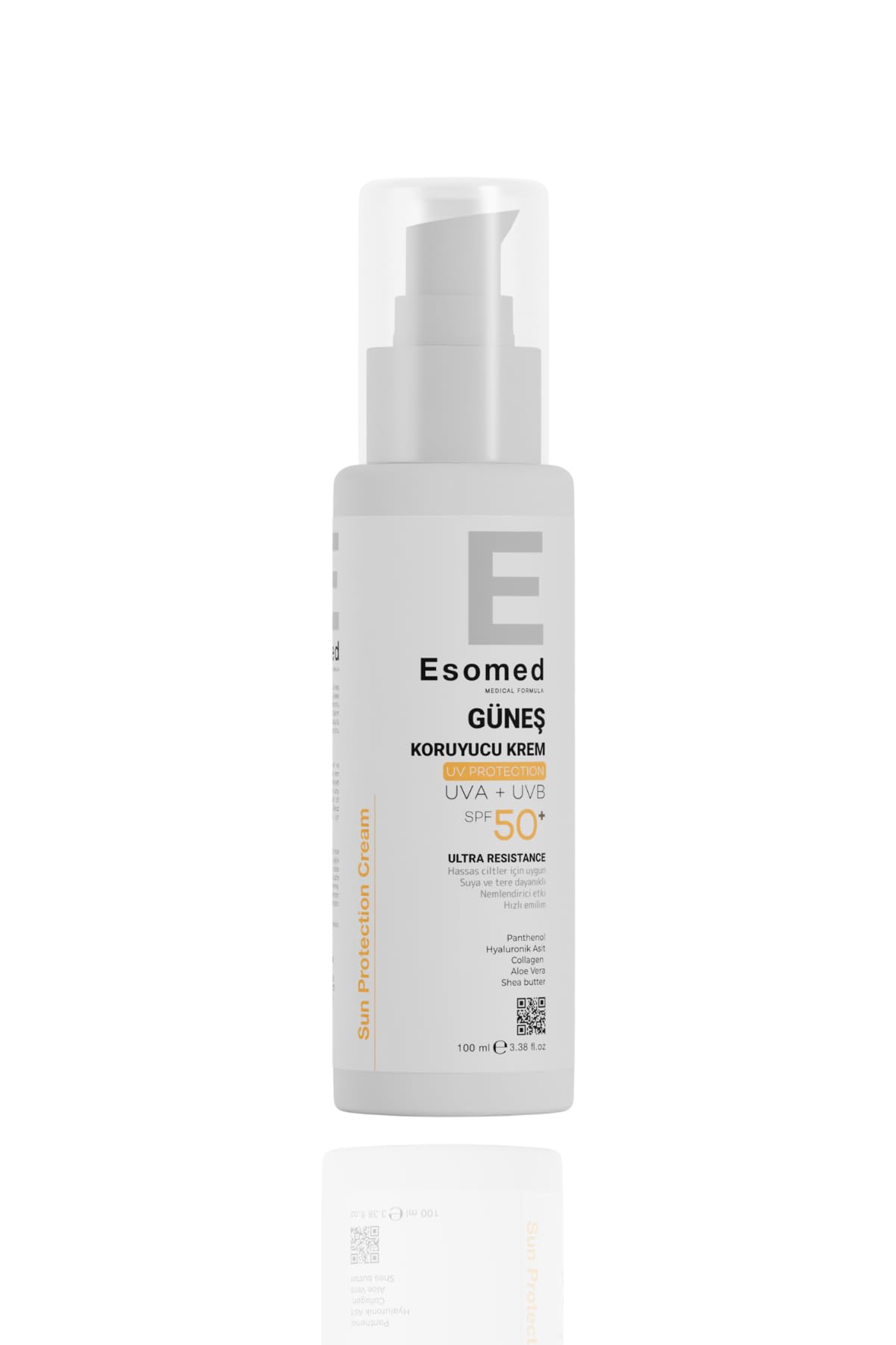 Yüksek Koruyucu Nemlendirici Spf50 Uva Uvb Leke Bırakmayan Yüz Vücut Güneş Kremi 100 ml
