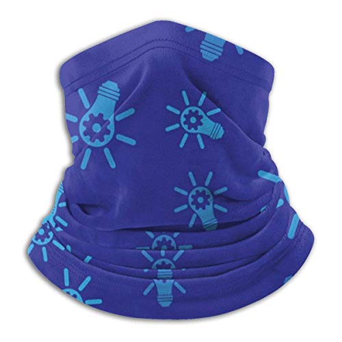 Preisvergleich Produktbild Yaxinduobao Gesichtsbedeckung Blaue Glühbirne mit Ray Shine und Zahnrädern Halswärmer Winter Fleece Halsmanschette Skischlauch Schal Für Männer Frauen Kaltes Wetter Gesichtsbedeckung