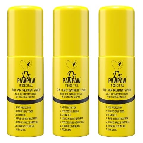 Dr.PAWPAW It Does It All: 7 in 1 Hair Treatment Styler with Papaya, Aloe Vera, Coconut Oil, Vegan & Natural (3 x 150 ml) Cover