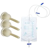 Katheter von Kondom für den Außenbereich, selbstdichtend, 10 Stück, Außen-Katheter, Herren, 2 Stück, 1000 ml, Urinbeutel (35 mm/1,38 Zoll)