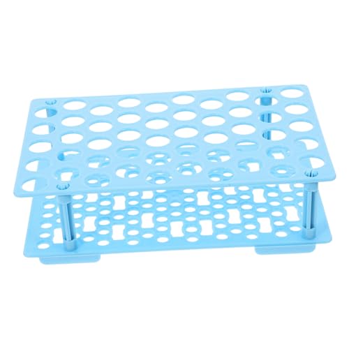 NAMOARLY Detachable 50 Hole Lab Tube Rack Microcentrifuge Tube Holder Stand Plastic Test Tube Storage Organizer for 10ml/15ml Vials