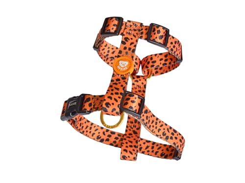DUKIER - Arnés Clásico para Perros, Ajustable, Resistente, Accesorio Mascotas, contra Tirones, Cheetah Gold, Leopard Gold, Talla S