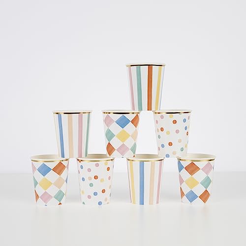 Meri Meri Colorful Pattern Cups (Pack of 8)