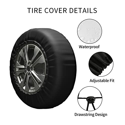 Image of Delerain Orange Flower Spare Tire Cover for Jeep RV Trailer SUV Truck and Many Vehicle, Wheel Covers Sun Protector Waterproof (15 Inch for Diameter 27 inch-29 inch)