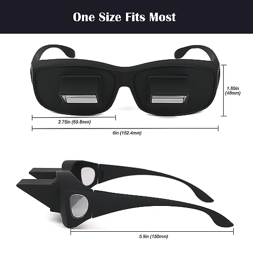 Image of EMERGE Lazy Readers,High Definition Prism Glasses Horizontal Glasses Lazy Spectacles Periscope Lie Down for Reading /Watching TV /Laptop