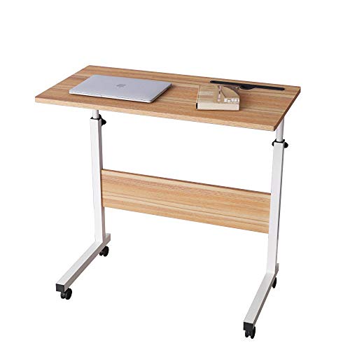 SogesHome Mesa móvil móvil de 80 x 40 cm Escritorio de la computadora Soporte de Escritorio Mesa Ajustable en Altura Mesa Auxiliar para Cama Sofá Hospital Enfermería Lectura Comer,05#3-80OK-SH
