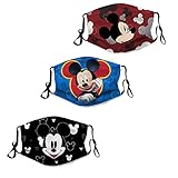 Cute Face Mask Washable With 6Pcs Filters, Cartoon Face Bandanas Dust-Proof Balaclava for Men Women...