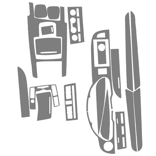 Kit Autocollants Audi A6 C6 2005-2011 Design Carbone Argent LHD pour Console et Vitres