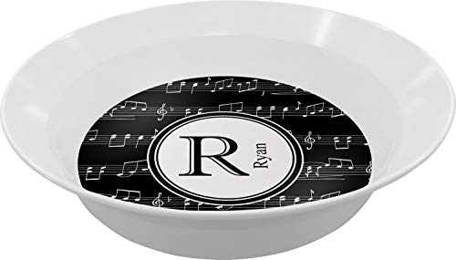 Personalized Musical Notes Melamine Bowl - 12 oz