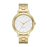 kate spade new york Women's Scallop Quartz Watch with Stainless-Steel-Plated Strap, Gold, 16 (Model: KSW1494)