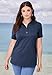 Roaman's Women's Plus Size Polo Ultimate Tee - 1X, Black