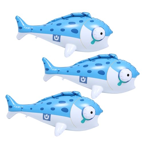 Carino e accattivante: la grande testa, il design affascinante del pesce galleggiante giocattolo attira l'attenzione dei , suscitando il loro interesse per i giochi d'acqua, le decorazioni per feste in piscina, le decorazioni per feste a tema oceano