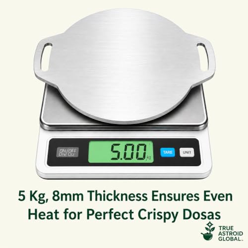 Image of Pure Iron Dosa Tawa, 12 Inch, 8mm Thick, Fully Seasoned, Non-Stick, Flat Borderless Design, 30 cm, 5 kg (8 mm)