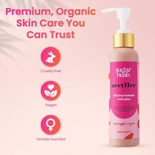 Image of Sugarbush nectHer Hydrating Feminine Gelee | pH-Balanced Intimate Cleanser with Hyaluronic Acid, Probiotics & Honey | Removes Odor & Bacteria | Daily Hydration & Refresh | 7 oz