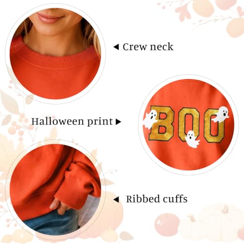 Halloween Sweatshirt for Women Casual Crewneck Graphic Pullover Tops - image 7