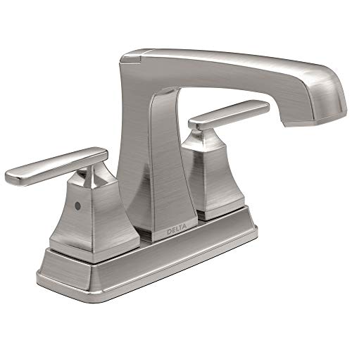 Delta Faucet Ashlyn Centerset Bathroom Faucet, Brushed Nickel Bathroom Sink Faucet, 2 Handle Bathroom Faucet, Diamond Seal Technology, Metal Drain Assembly, Stainless 2564-SSMPU-DST by DELTA - Used condition - US$149.99