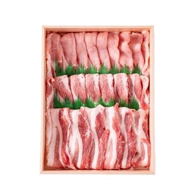 (豚肉 食べ比べ)湖西ポーク 3種セット(ロース・肩ロース・バラ)合計約600g