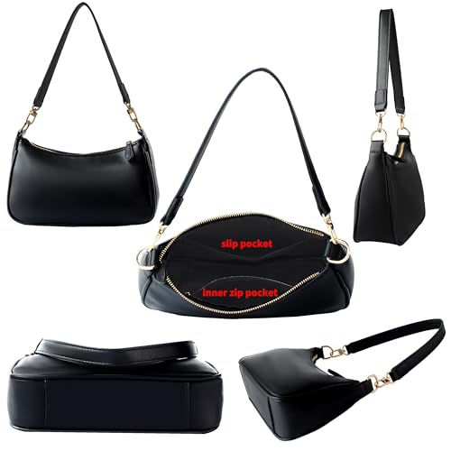 Shoulder Bag for Women, Small Black Purse Handbag, Little Cute PU Leather Mini Purse Hand Bag3