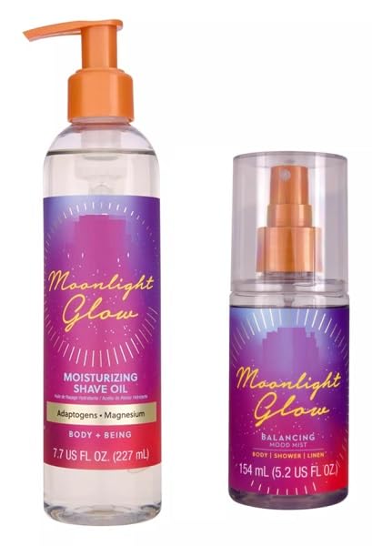 T H Moonlight Glow Moisturizing Shave Oil, Moonlight Glow Wellness Body Mist, 5.2 fl oz