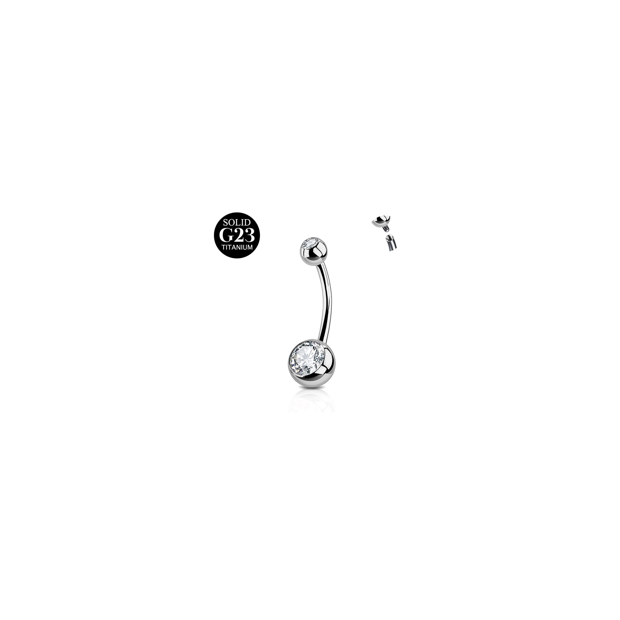 AceFun Piercing ombligo Titanio oro plata 6mm 8mm 10mm 12mm 14mm Piercings de banana acero quirurgico mujeres 1 pieza 14G Piercing ombligo G23 Barbell Bijoux Anillos — view 14