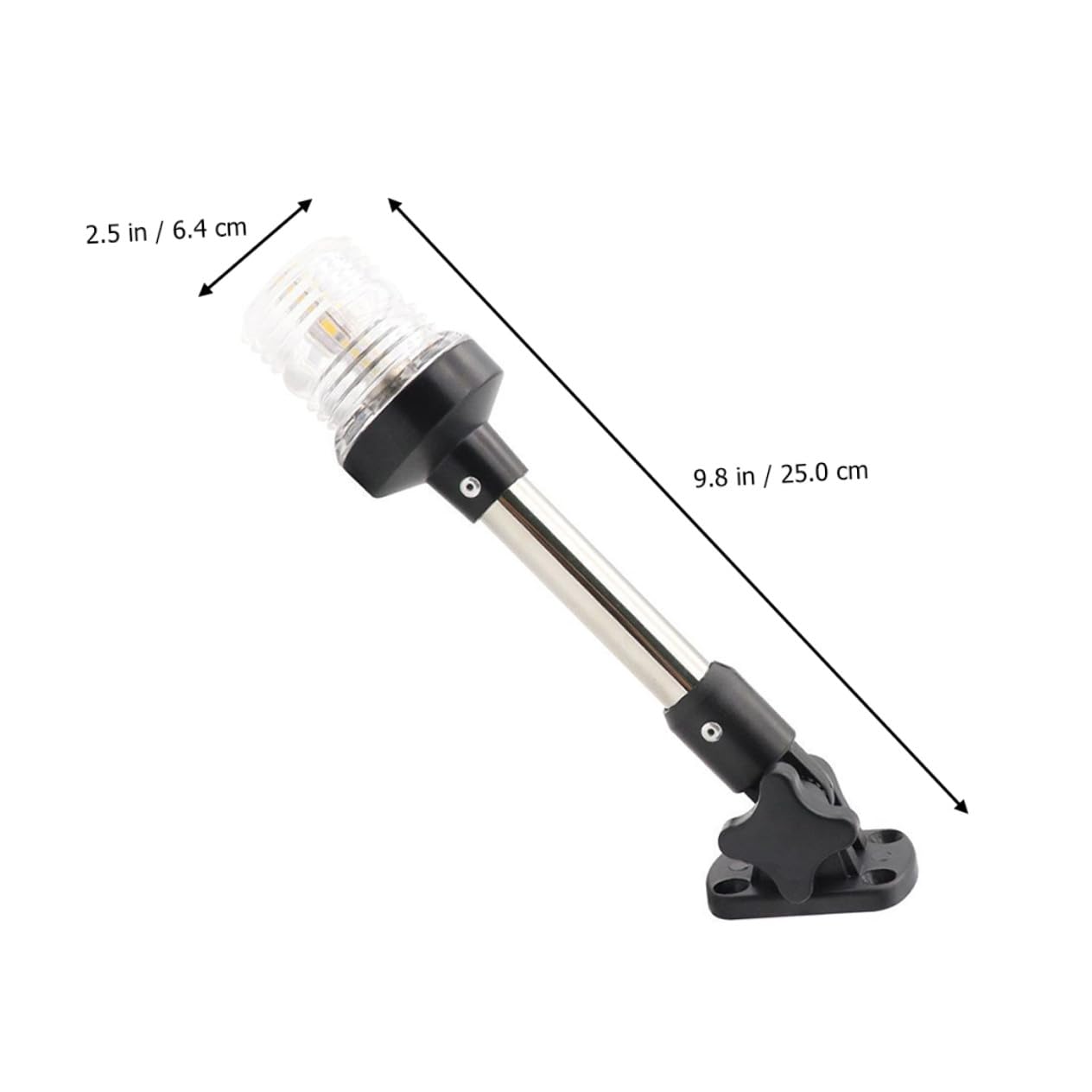 Luce di Navigazione LED per Yacht e Barca 12v Dc Bianco 4000-4500k Design Ribaltabile in Acrilico e Lega di Alluminio per Uso Marittimo di Pesca