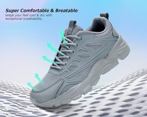 Image of Men's Road-Running-Shoes Walking Shoes Fashion Athletic Sneakers Working Gym Comfort Lightweight Mesh Shoes.