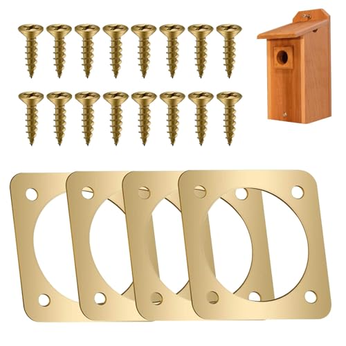 Chaies Bluebird House Lot de 4 protections en métal pour maison Bluebird House, protection contre les prédateurs de la maison d'oiseaux, grille de protection pour nichoir à oiseaux, grille de rechange