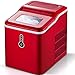 Produktbild Sunmaki Eiswürfelmaschine, 12kg Eiswürfel 24h, Eiswürfelbereiter Edelstahl, 1.5L Wassertank, Eismaschine Ice Maker 120W, Produziere 9 Eiswürfel, Zubereitung in 8 min (rot)