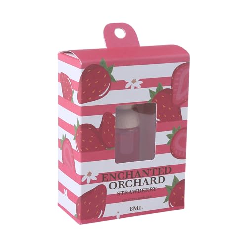 Image of MINISO Car Perfume Hanging Car Air Freshener Essential Oil in Glass Bottle Car Accessories, 8ML Strawberry
