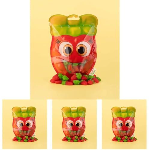 Gommy's Factory Fresita, Gominola, Fresa, 90 Gramos (Paquete de 4)