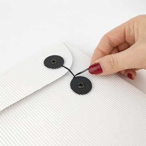 smart by Leviatan Smart Cardboard Portfolio Folders 6-Piece, Folder with Strap Closure for Safe Storage and Transport - Image 3